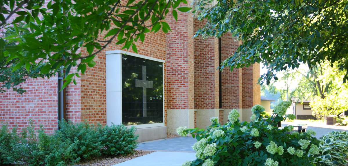 Custom Exterior Single Sided Wall Columbarium - Church
